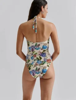 Kvinnor Malina Badkläder|Idalia Bandeau Cut Out swimsuit - Baddräkter