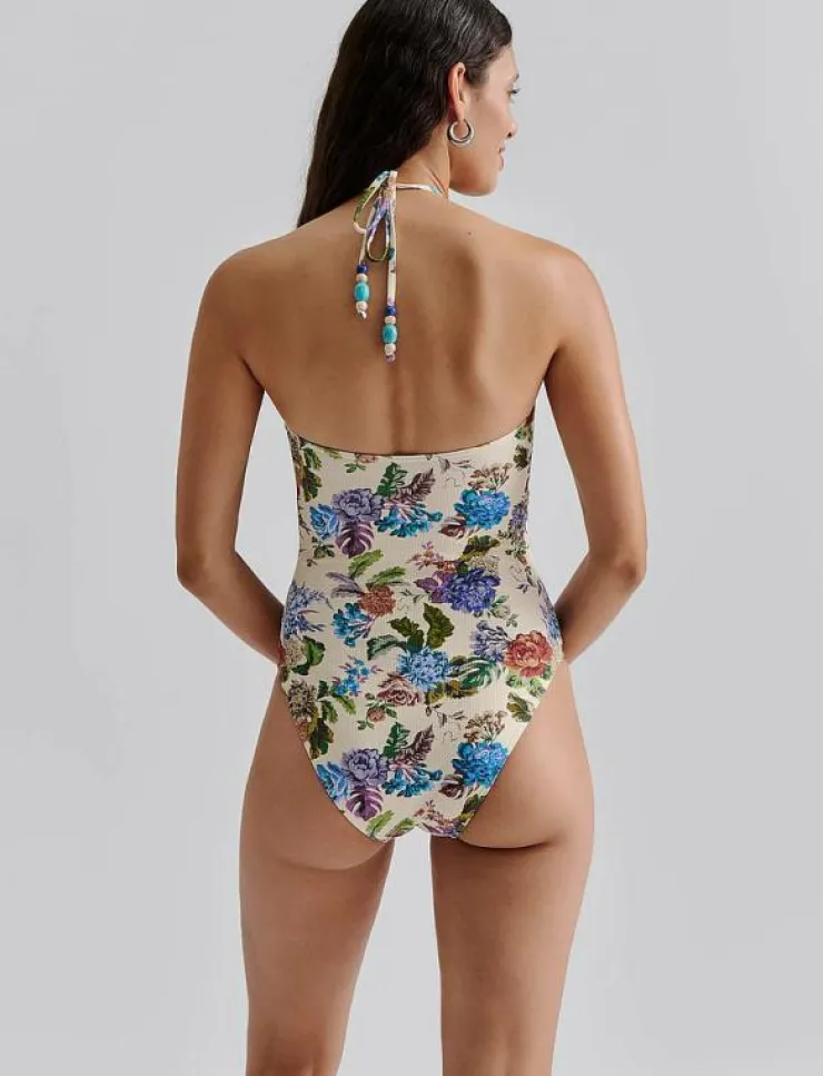 Kvinnor Malina Badkläder|Idalia Bandeau Cut Out swimsuit - Baddräkter