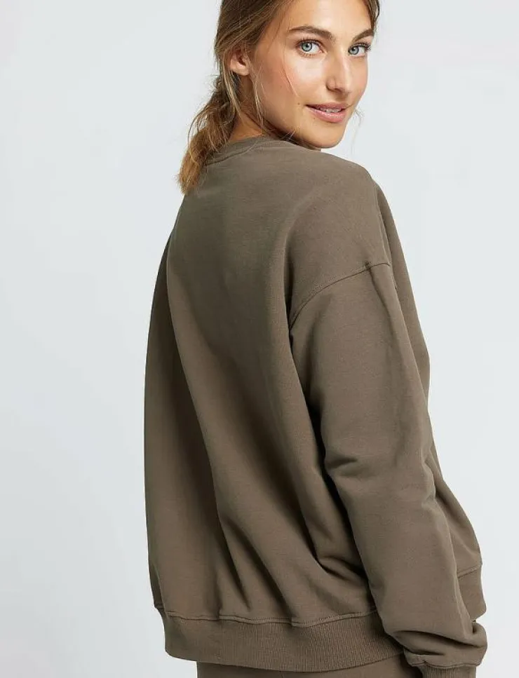 Kvinnor Rethinkit Studios Sweatshirts|Ilona Easy Sweatshirt Brushed - Sweatshirts