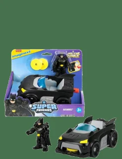 Barn Imaginext Leksaksset & Leksaksfigurer|DC Super Friends Metal Force Batmobile Toy Car & Batman Action Figure Set - Actionfigur