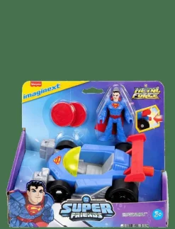 Imaginext DC Super Friends Metal Force Supermobile Toy Car & Superman Action Figure Set - Film & Sagofigur|Barn Leksaksset & Leksaksfigurer