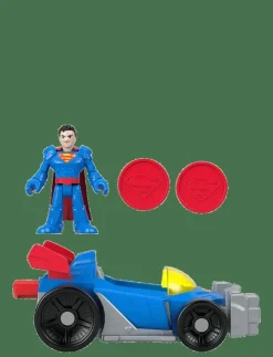 Imaginext DC Super Friends Metal Force Supermobile Toy Car & Superman Action Figure Set - Film & Sagofigur|Barn Leksaksset & Leksaksfigurer
