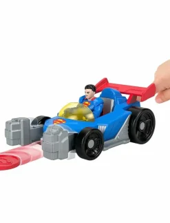 Imaginext DC Super Friends Metal Force Supermobile Toy Car & Superman Action Figure Set - Film & Sagofigur|Barn Leksaksset & Leksaksfigurer