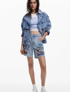 Desigual INIDAN - Jeansshorts|Kvinnor Shorts