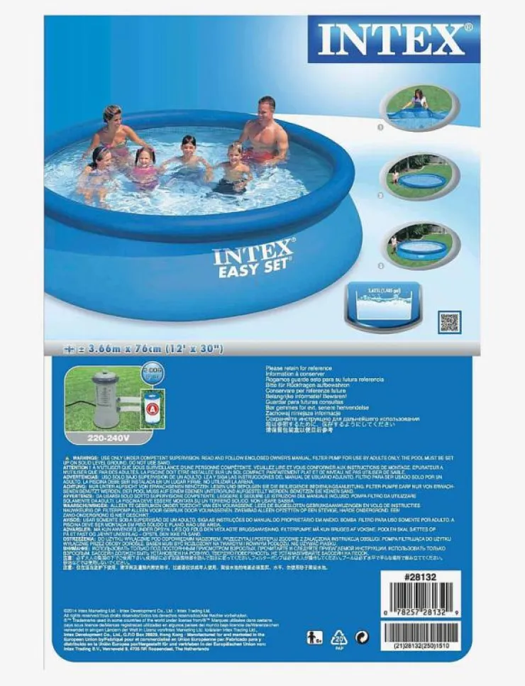 Barn INTEX Bad- & Vattenleksaker|Easy Set Pool inkl. filterpump - Barnpool