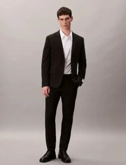 Calvin Klein Byxor|ITALIAN WOOL BLEND SLIM TROUSER - Kostymbyxor