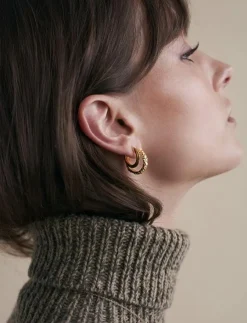 IX Studios IX Crunchy Edge Earrings - Hoops| Smycken