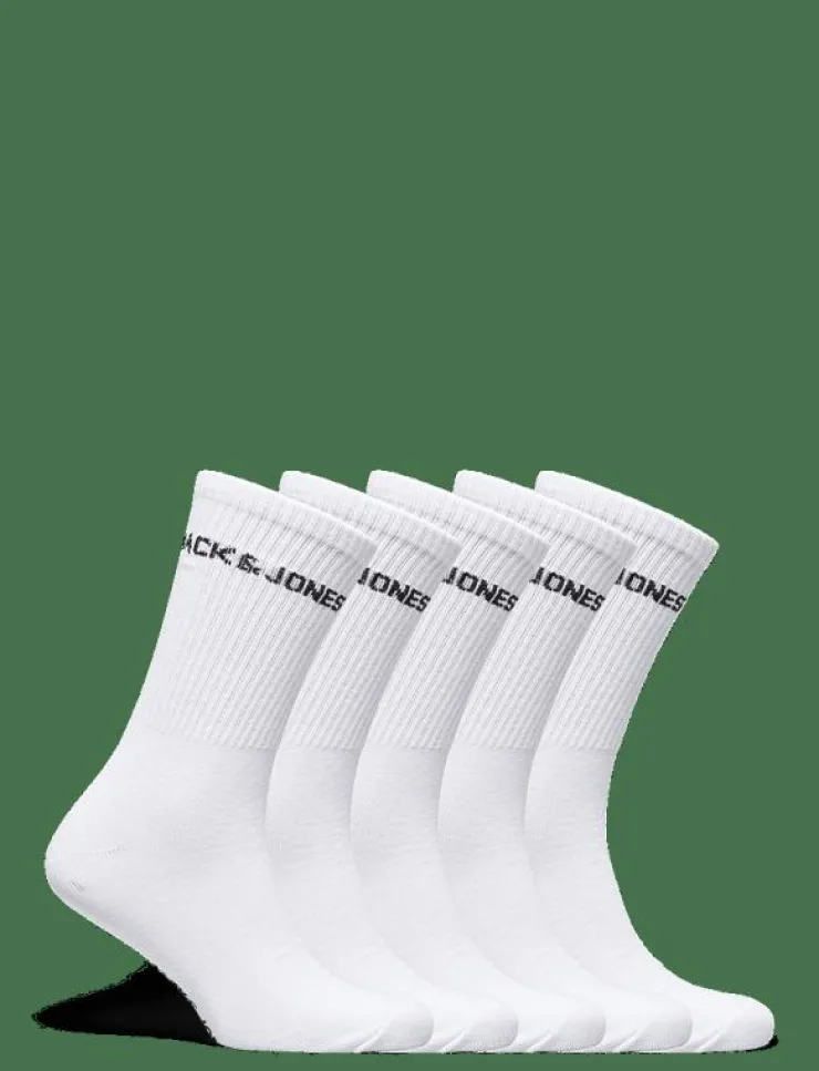 Jack & Jones Underkläder|Strumpor|JACBASIC LOGO TENNIS SOCK 5 PACK NOOS - Vanliga strumpor