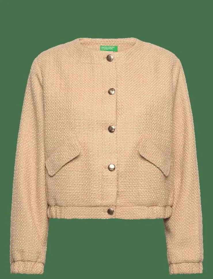 Kvinnor United Colors of Benetton Kavajer|JACKET - Bouclés