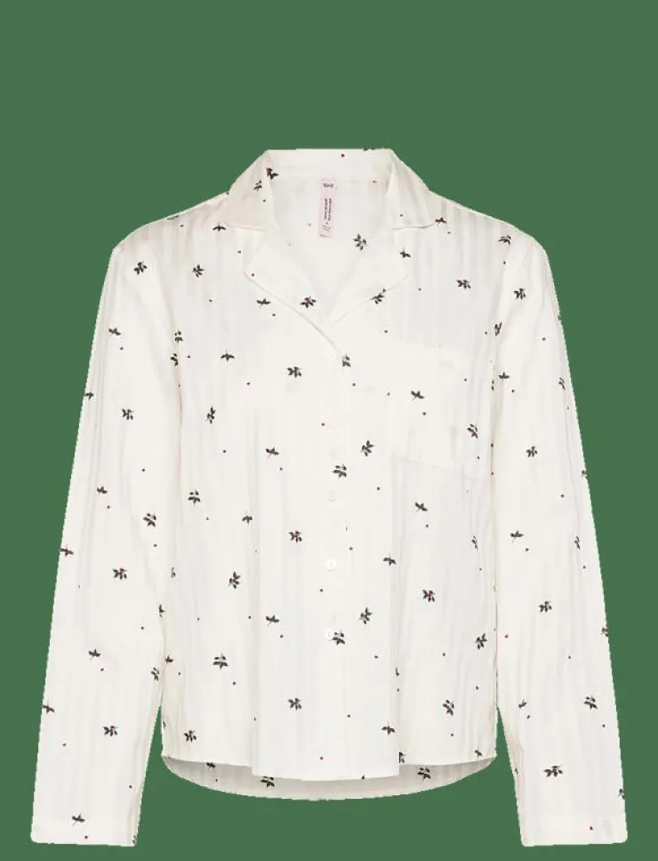 Kvinnor Hunkemöller Pyjamas & Loungewear|JACKET LS CO JACQUARD MISTLETO - Överdelar