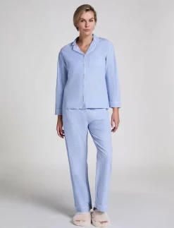 Hunkemöller JACKET LS COTTON STRIPE - Överdelar|Kvinnor Pyjamas & Loungewear