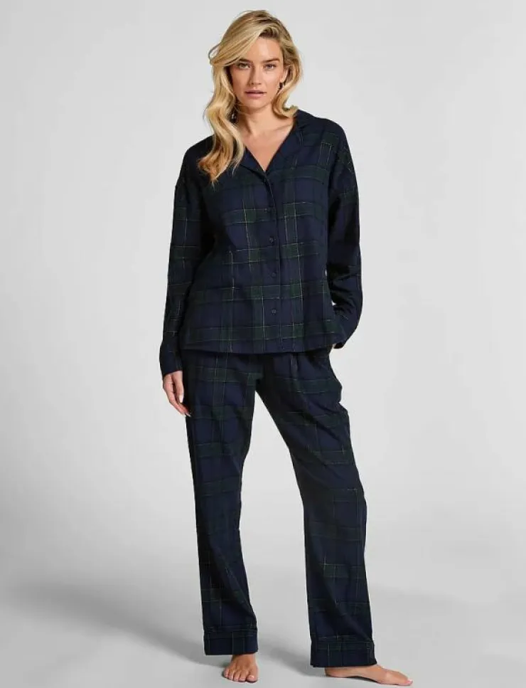 Hunkemöller JACKET LS FLANNEL TWILL CHECK - Överdelar|Kvinnor Pyjamas & Loungewear