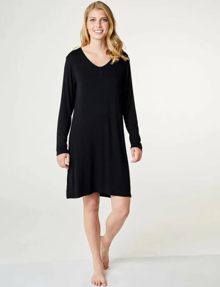 Kvinnor CCDK Copenhagen Pyjamas & Loungewear|Jacqueline Longsleeved Dress - Nattlinnen