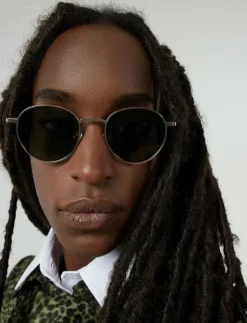 Komono James White Gold - Round Frame|Kvinnor Solglasögon