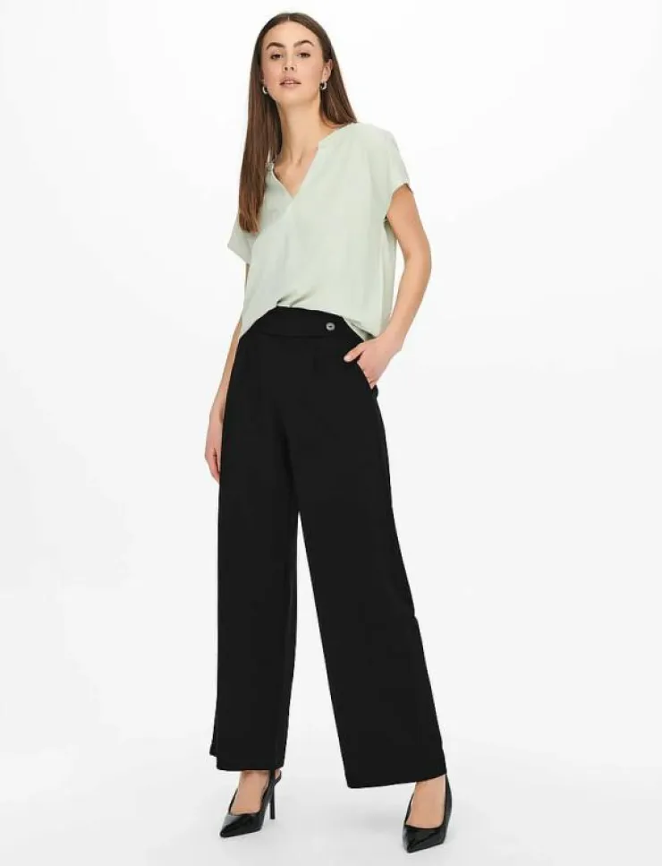 Kvinnor JDY Plus Size & Curvy|Byxor|GEGGO LIFE NEW LONG PANT JRS NOOS - Kostymbyxor