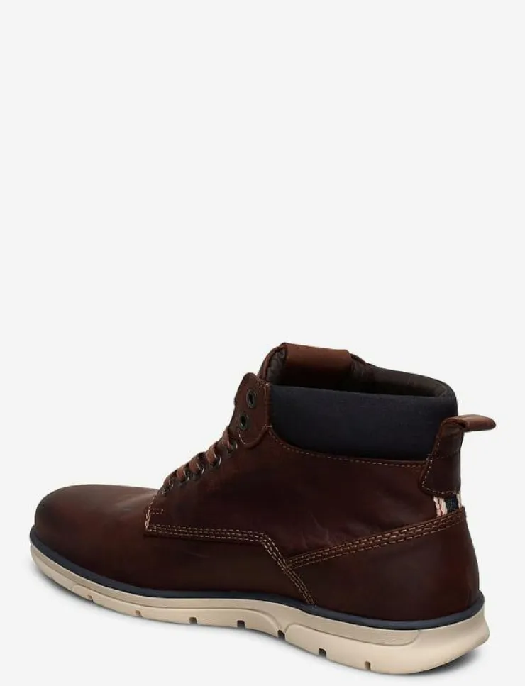 Jack & Jones Kängor|JFWTUBAR LEATHER BRANDY SN - Kängor med snörning
