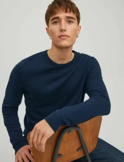 Jack & Jones Stickat|JJEBASIC KNIT CREW NECK NOOS - Rundhalsad
