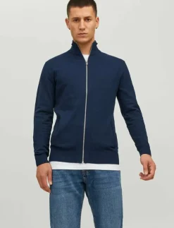 Jack & Jones JJEEMIL KNIT TURTLE ZIP CARDIGAN NOOS - Koftor| Stickat