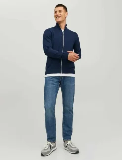 Jack & Jones JJEEMIL KNIT TURTLE ZIP CARDIGAN NOOS - Koftor| Stickat