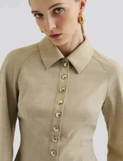 Kvinnor Malina Blusar & Skjortor|Joan Tailored Fitted Button shirt - Långärmade