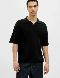 Jack & Jones Pikéer|JORVARENNA KNIT SS SPLIT NECK - Kortärmade pikéer