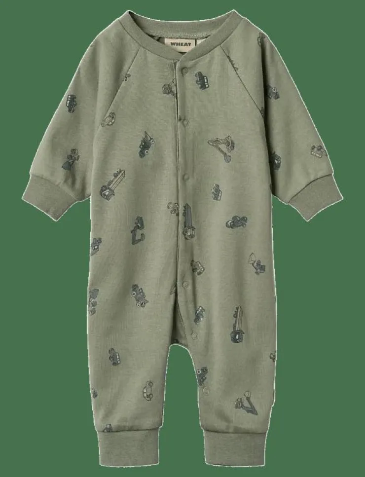 Barn Wheat Bodysuits|Jumpsuit L/S Lou - Långärmad bodysuit