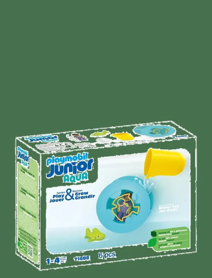 Barn PLAYMOBIL Playmobil Leksaker|JUNIOR Aqua Water Wheel with Baby Shark - 71688 - 1.2.3 Aqua
