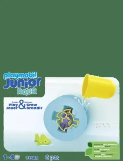 Barn PLAYMOBIL Playmobil Leksaker|JUNIOR Aqua Water Wheel with Baby Shark - 71688 - 1.2.3 Aqua