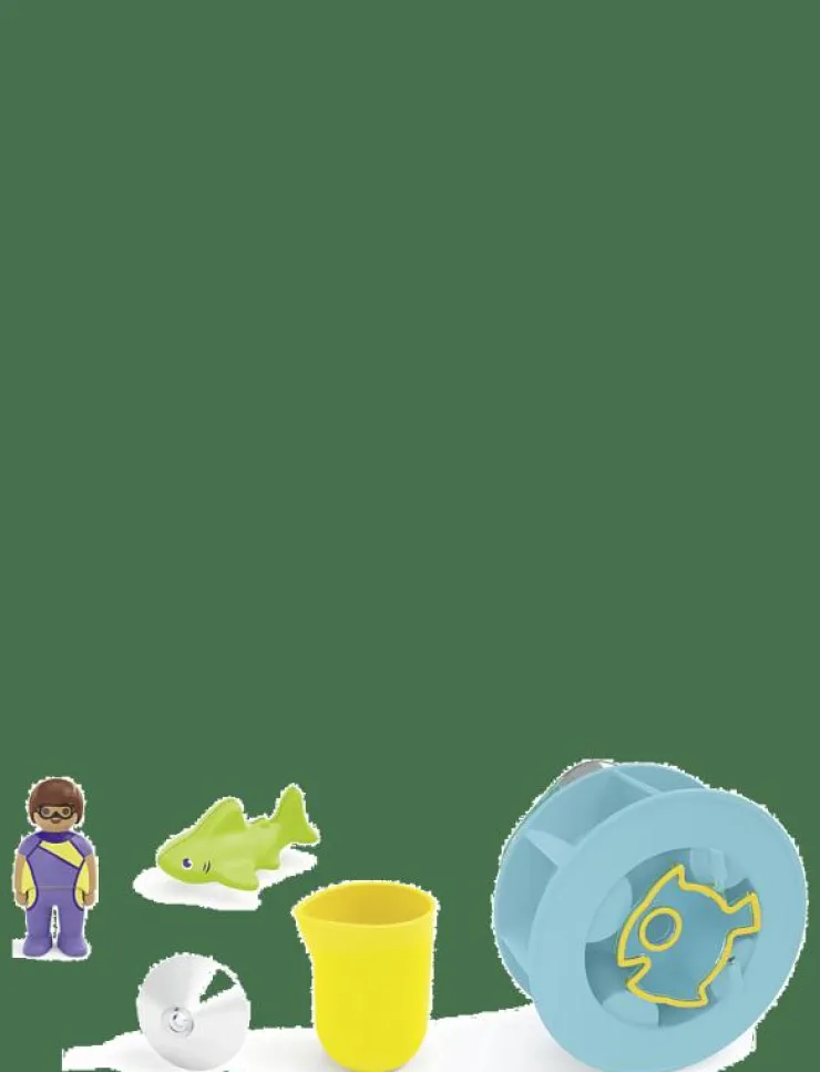 Barn PLAYMOBIL Playmobil Leksaker|JUNIOR Aqua Water Wheel with Baby Shark - 71688 - 1.2.3 Aqua