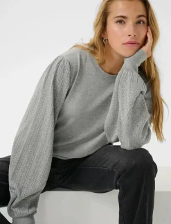 Kaffe KAlone Pointelle Pullover - Stickat|Kvinnor Kläder