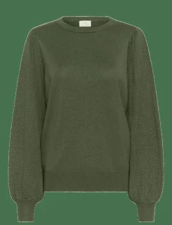 Kvinnor Kaffe Plus Size & Curvy|Stickat|KAlone Pointelle Pullover - Stickat