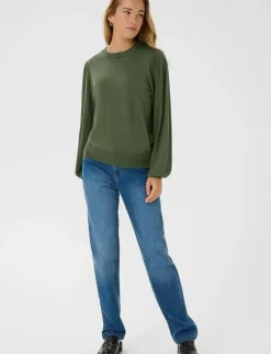 Kvinnor Kaffe Plus Size & Curvy|Stickat|KAlone Pointelle Pullover - Stickat