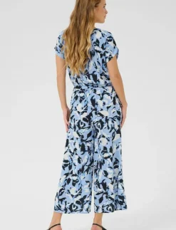 Kvinnor Kaffe Jumpsuits|KAmira Plain Weave Jumpsuit Printed - Jumpsuits