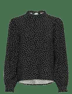 Kvinnor Kaffe Plus Size & Curvy|Blusar & Skjortor|KArea Printed Blouse - Långärmade blusar