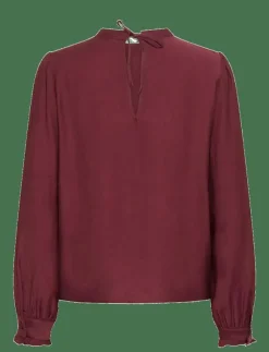 Kvinnor Kaffe Plus Size & Curvy|Blusar & Skjortor|KArea Solid Blouse - Långärmade blusar