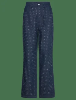 Malina Kendra High waisted rhinestone Jeans - Vida byxor|Kvinnor Denimkläder