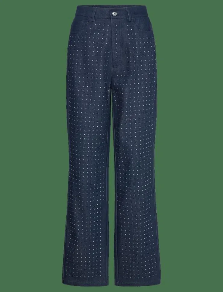 Malina Kendra High waisted rhinestone Jeans - Vida byxor|Kvinnor Denimkläder