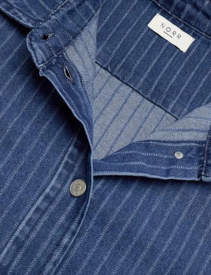 Kvinnor NORR Blusar & Skjortor|Kenzie oversized denim shirt - Jeansskjortor