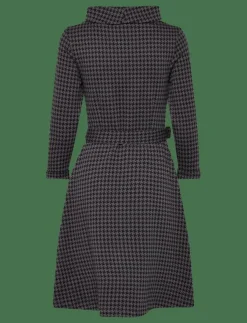 Jumperfabriken Kim Houndstooth Dress - Midiklänningar|Kvinnor Klänningar