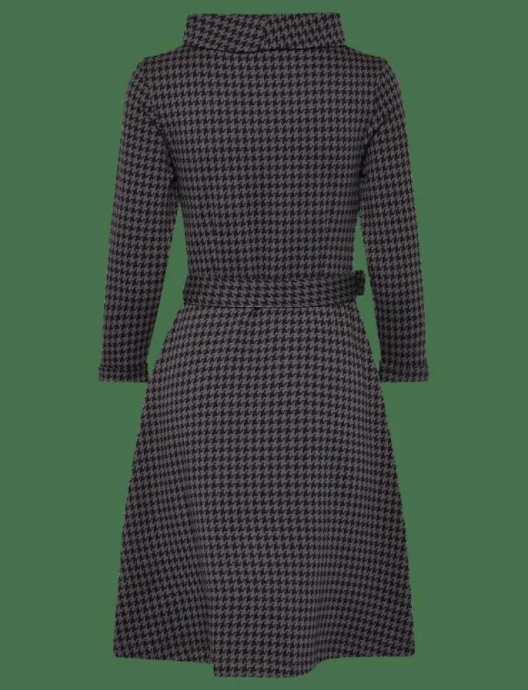 Jumperfabriken Kim Houndstooth Dress - Midiklänningar|Kvinnor Klänningar