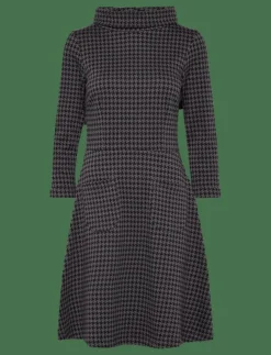 Jumperfabriken Kim Houndstooth Dress - Midiklänningar|Kvinnor Klänningar