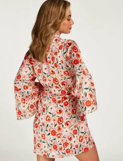 Hunkemöller Kimono Satin Funky Floral - Kimonos|Kvinnor Kimonos