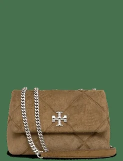 Kvinnor Tory Burch Crossbody Bags|Axelremsväskor|Kira Diamond Quilt Suede Small Convertible Shoulder Bag - Crossbody Bags