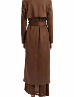 Kvinnor Bardot Jackor & Kappor|KIRA VEGAN SUEDE TRENCH COAT - Trenchcoats
