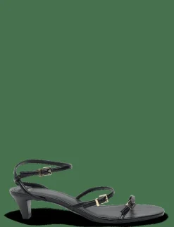 Kvinnor Mango Sandaler|Högklackade Skor|Kitten-heel sandals with buckle - Sandaler