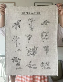 Kunskapstavlan® Kökstextilier|Kökstextilier|Kökshandduk Kryddväxter - Kökshanddukar