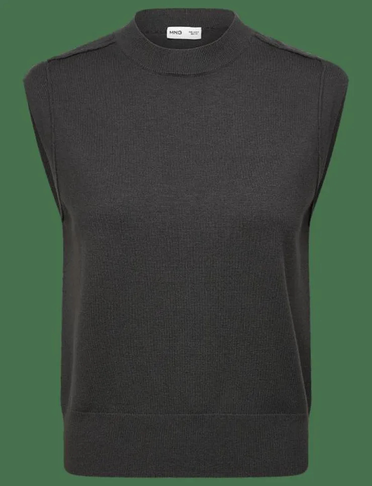 Mango Knitted waistcoat with seam detail - Stickade västar|Kvinnor Västar