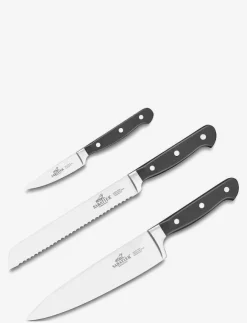 Lion Sabatier Köksknivar & Knivtillbehör|Knivset Pluton 3 delar Stål/Svart - Knivset