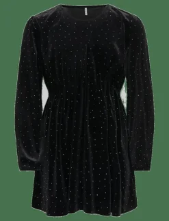 Barn Kids Only Klänningar & Kjolar|KOGVELLA L/S O-NECK VELVET DRESS JRS - Festklänningar