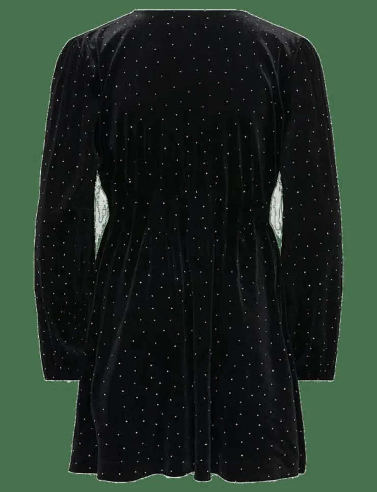 Barn Kids Only Klänningar & Kjolar|KOGVELLA L/S O-NECK VELVET DRESS JRS - Festklänningar